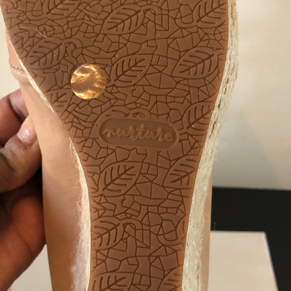 NURTURE Tan Cream Beige Espadrilles with woven heel - Picture 7 of 7
